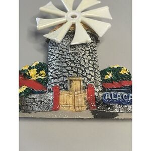 Turkey Alacati Tourist Travel Souvenir Windmill Flower 3D Fridge Magnet 3.5” New
